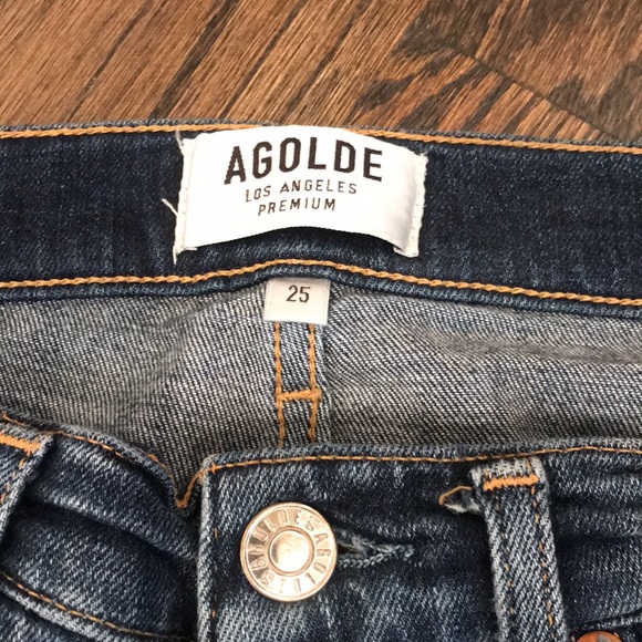 Authentic Agolde straight leg distressed jeans - Picture 2 of 4